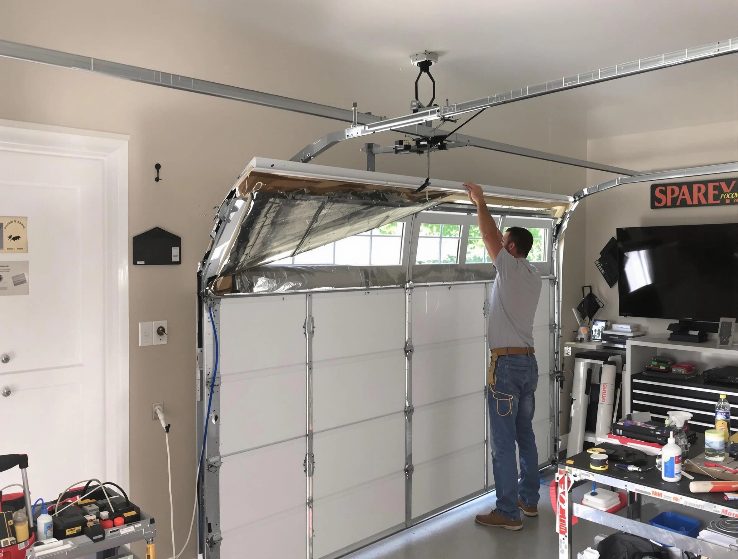 Garage door section replacement by Gold Canyon Garage Door Repair in Gold Canyon