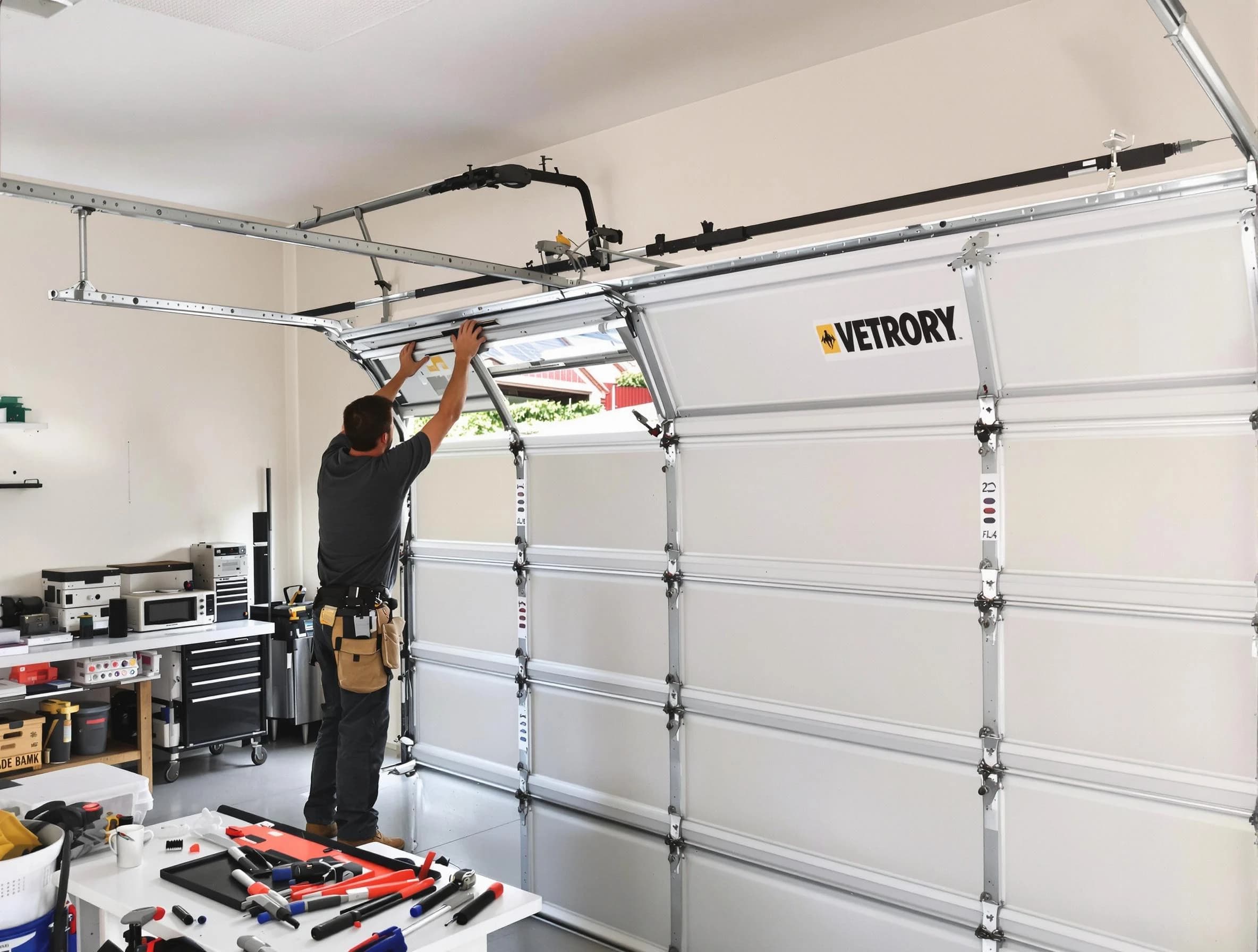 Gold Canyon Garage Door Repair technician performing section replacement in Gold Canyon